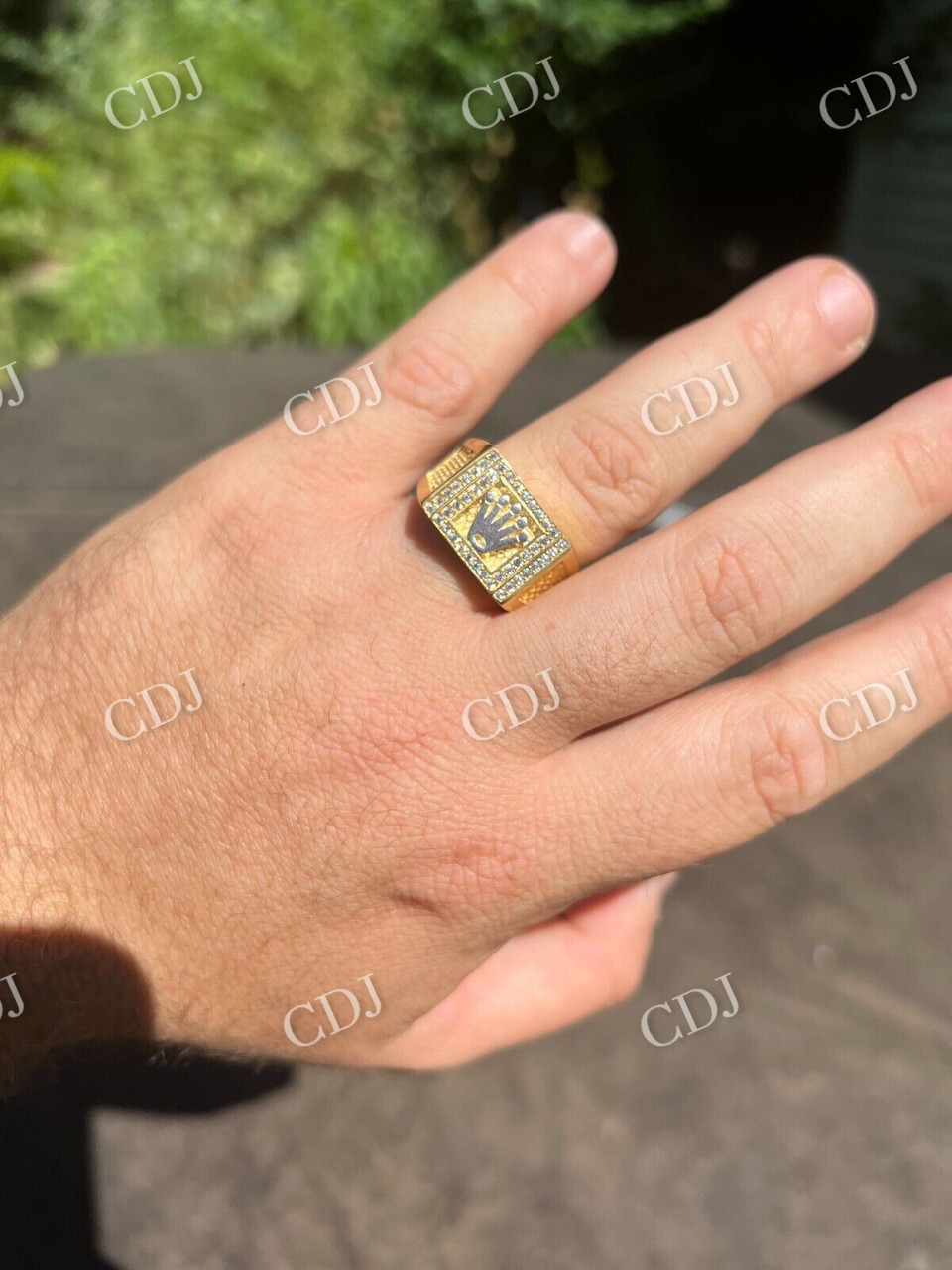 Iced Out Crown Style Hip Hop Diamond Ring  customdiamjewel   