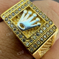 Iced Out Crown Style Hip Hop Diamond Ring  customdiamjewel   