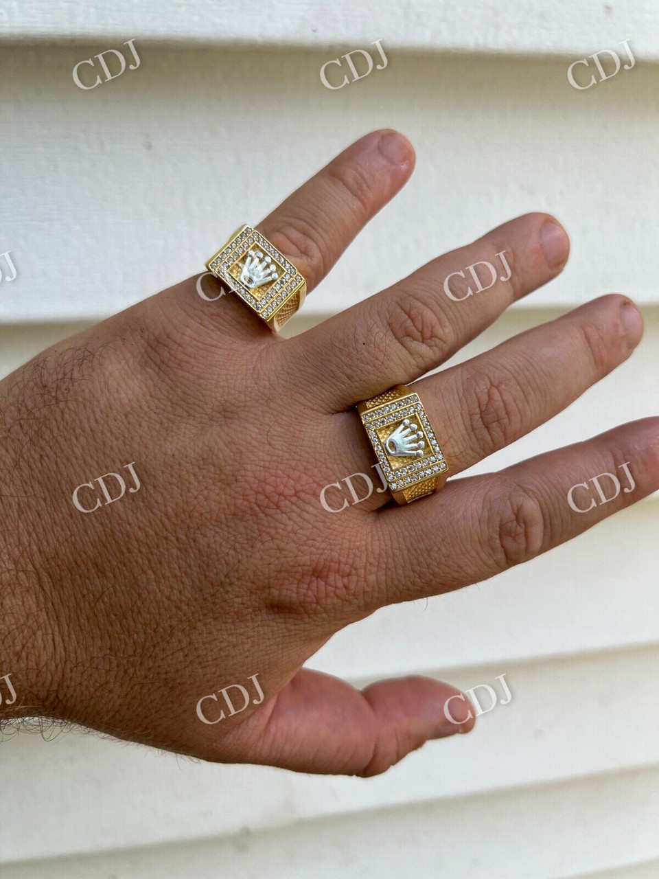 Iced Out Crown Style Hip Hop Diamond Ring  customdiamjewel   