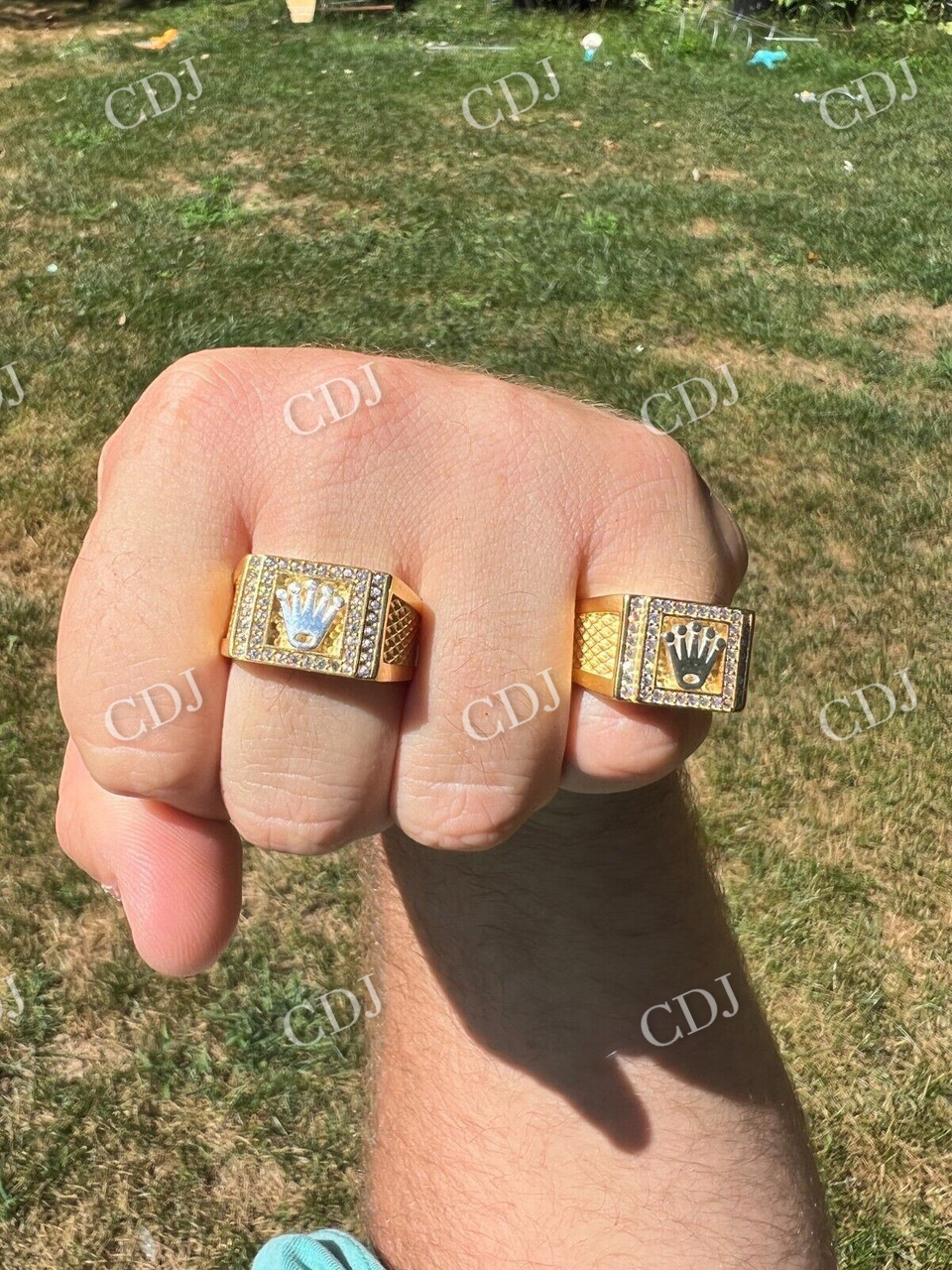 Iced Out Crown Style Hip Hop Diamond Ring  customdiamjewel   