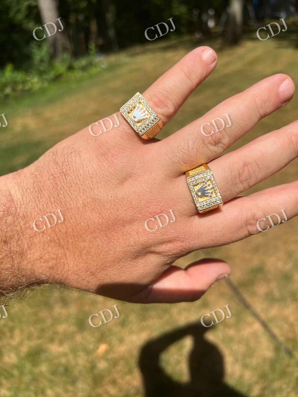 Iced Out Crown Style Hip Hop Diamond Ring  customdiamjewel   