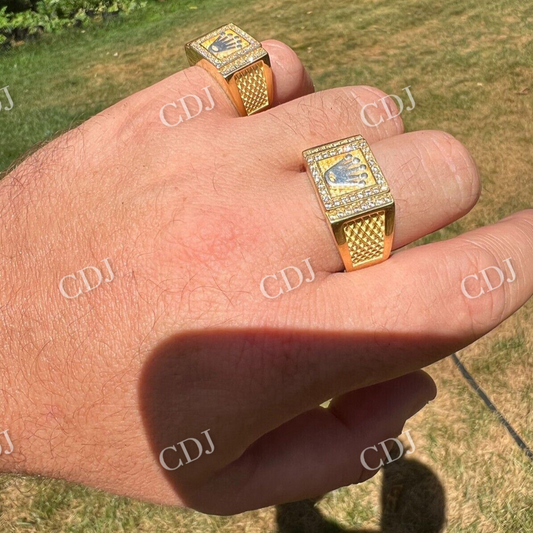 Iced Out Crown Style Hip Hop Diamond Ring  customdiamjewel   