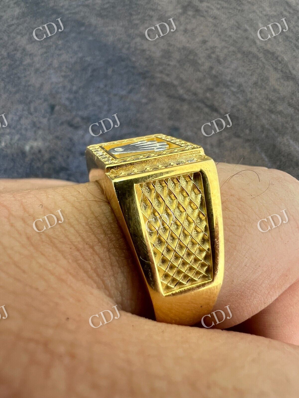 Iced Out Crown Style Hip Hop Diamond Ring  customdiamjewel   