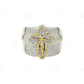 925 Silver Moissanite Crucifix Cross Ring hip hop ring customdiamjewel