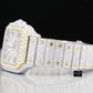 VVS Round Studded Cartier Santos Wrist watch customdiamjewel