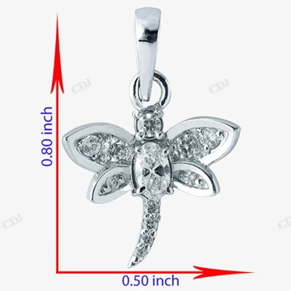 Sterling Silver Moissanite Butterfly Pendant hip hop jewelry CustomDiamJewel