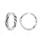 Black And White Diamond Stripes Hoop Earrings Stud earrings CustomDiamJewel