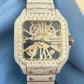 Cartier Skelton Iced Out Moissanite Hip Hop Watch customdiamjewel
