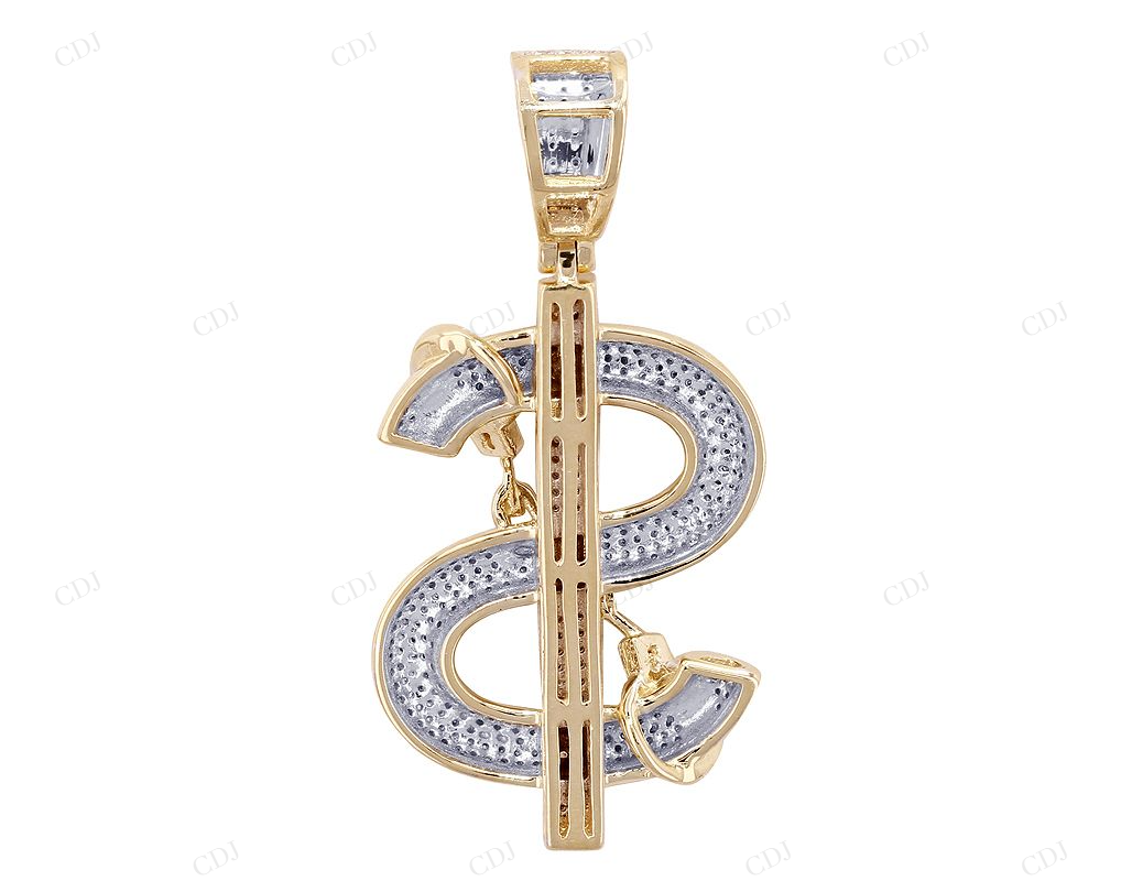 Sterling Silver Custom 1.6" Moissanite $ Pendant CustomDiamJewel