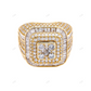 Custom S925 Silver Moissanite Hip Hop Ring hip hop jewelry customdiamjewel