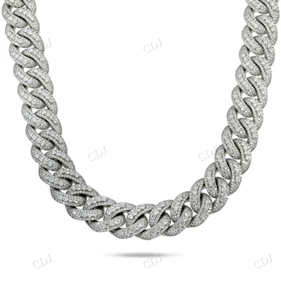 Natural Diamond Pave Cuban Necklace hip hop jewelry CustomDiamJewel