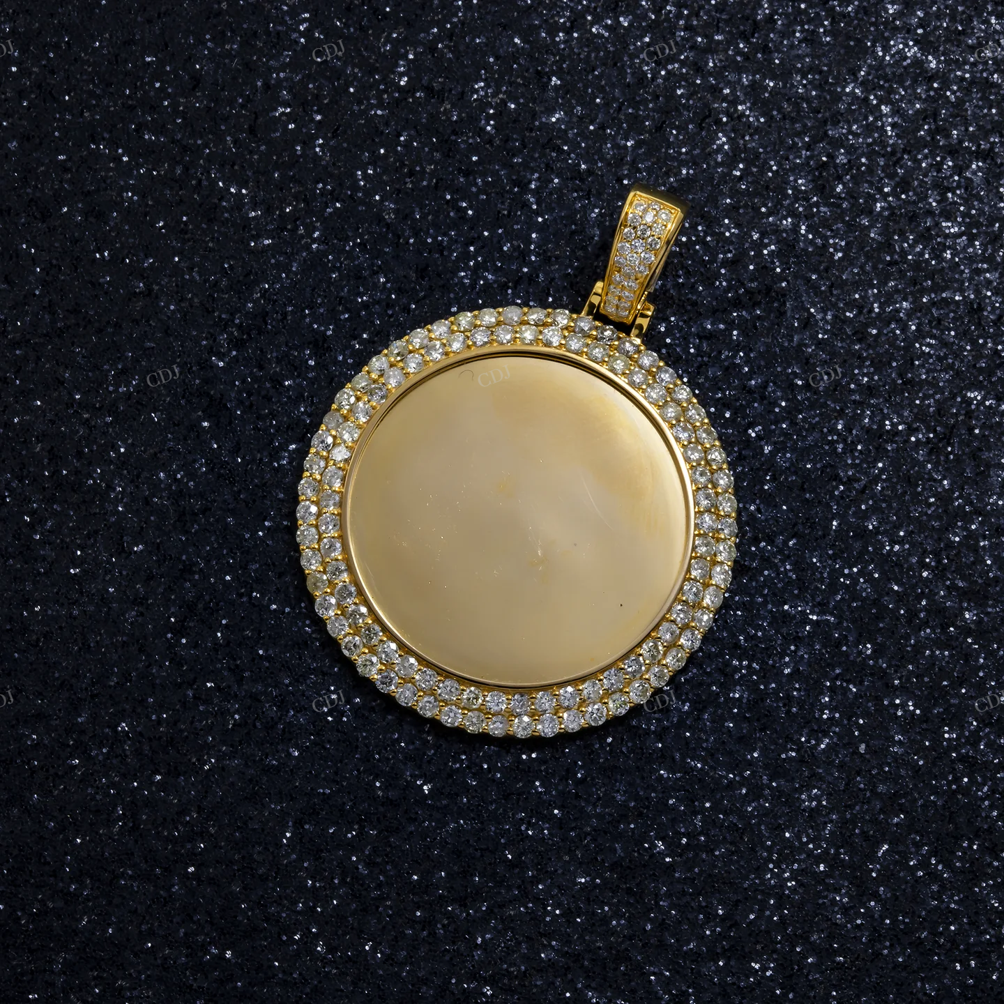 1.5 Inch Silver Round Picture Pendant hip hop jewelry CustomDiamJewel