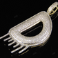 2" 1.25 CTW Diamond Letter 'D' 18K Solid Gold Initial Drip Pendant CustomDiamJewel