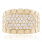 14k Yellow Gold Moissanite Diamond Textured Ring hip hop jewelry CustomDiamJewel
