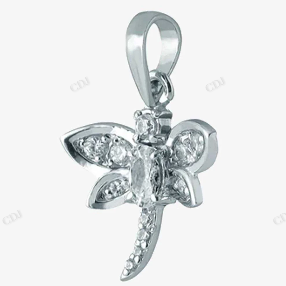 Sterling Silver Moissanite Butterfly Pendant hip hop jewelry CustomDiamJewel
