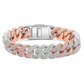 14K Gold Plated Miami Cuban Link Chain Bracelet CustomDiamJewel