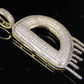 2" 1.25 CTW Diamond Letter 'D' 18K Solid Gold Initial Drip Pendant CustomDiamJewel