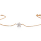 0.18CTW Moissanite Round Flower Design Bracelet  customdiamjewel Sterling Silver Rose Gold VVS-EF