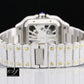 VVS Round Studded Cartier Santos Wrist watch customdiamjewel