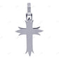 Three Row Lab Grown Diamond 14K Gold Sword Cross Pendant Hip Hop Pendent CustomDiamJewel