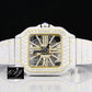 VVS Round Studded Cartier Santos Wrist watch customdiamjewel