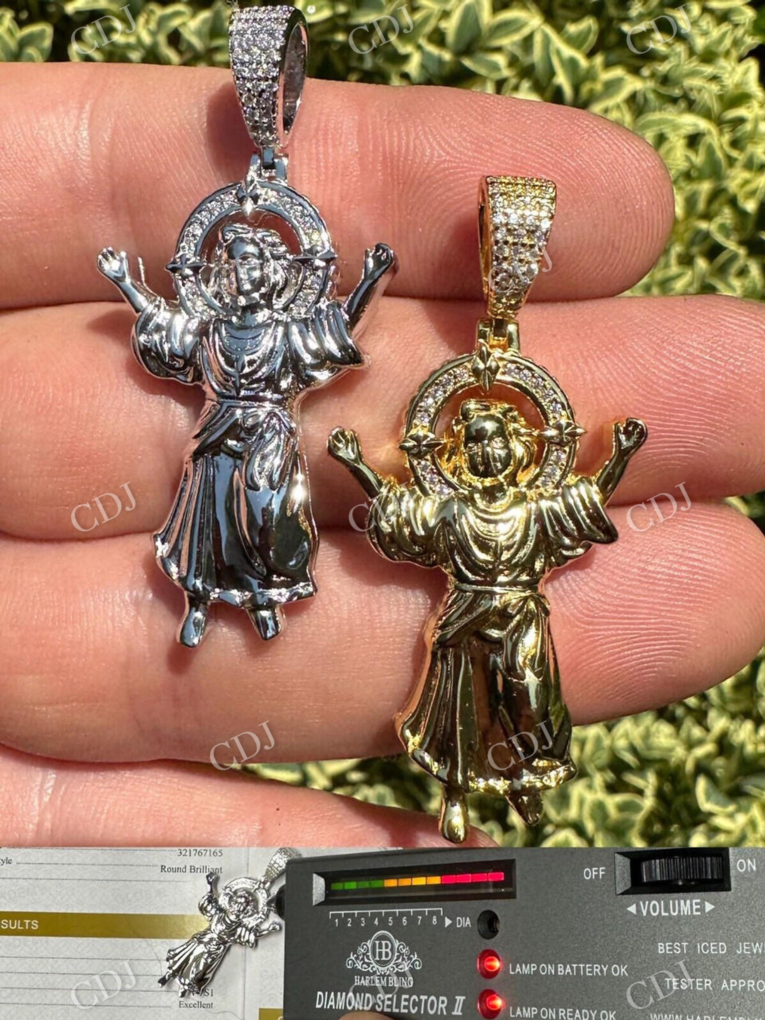 14K Gold Atocha Baby Jesus Pendant  customdiamjewel   