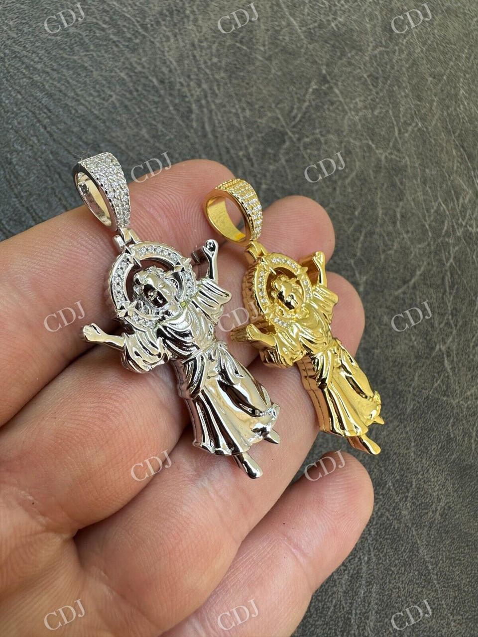 14K Gold Atocha Baby Jesus Pendant  customdiamjewel   