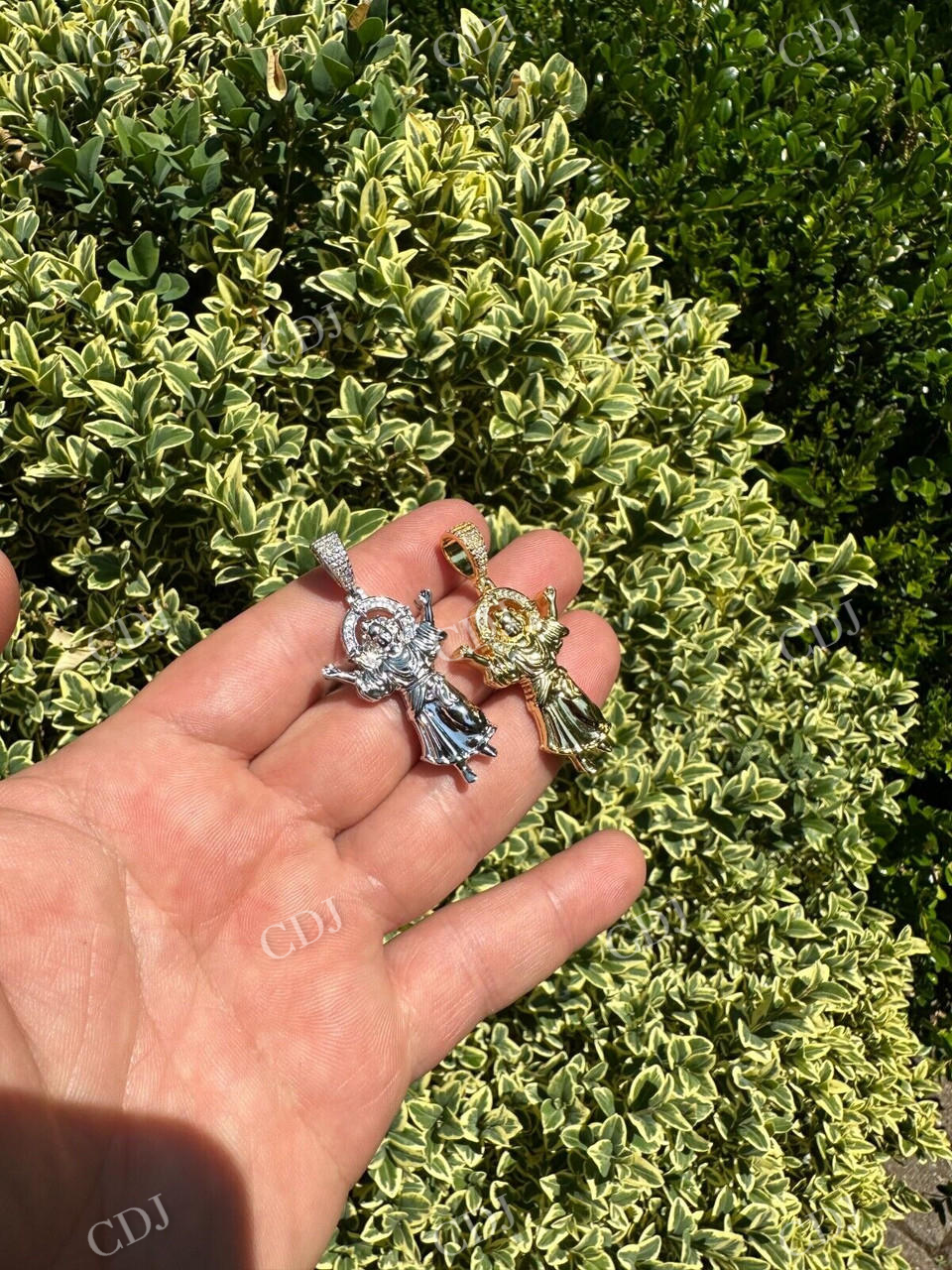 14K Gold Atocha Baby Jesus Pendant  customdiamjewel   