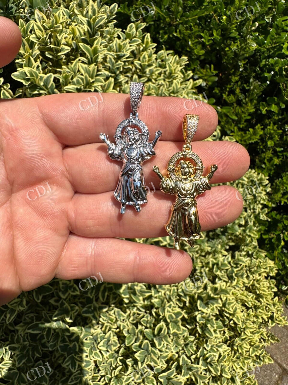 14K Gold Atocha Baby Jesus Pendant  customdiamjewel   