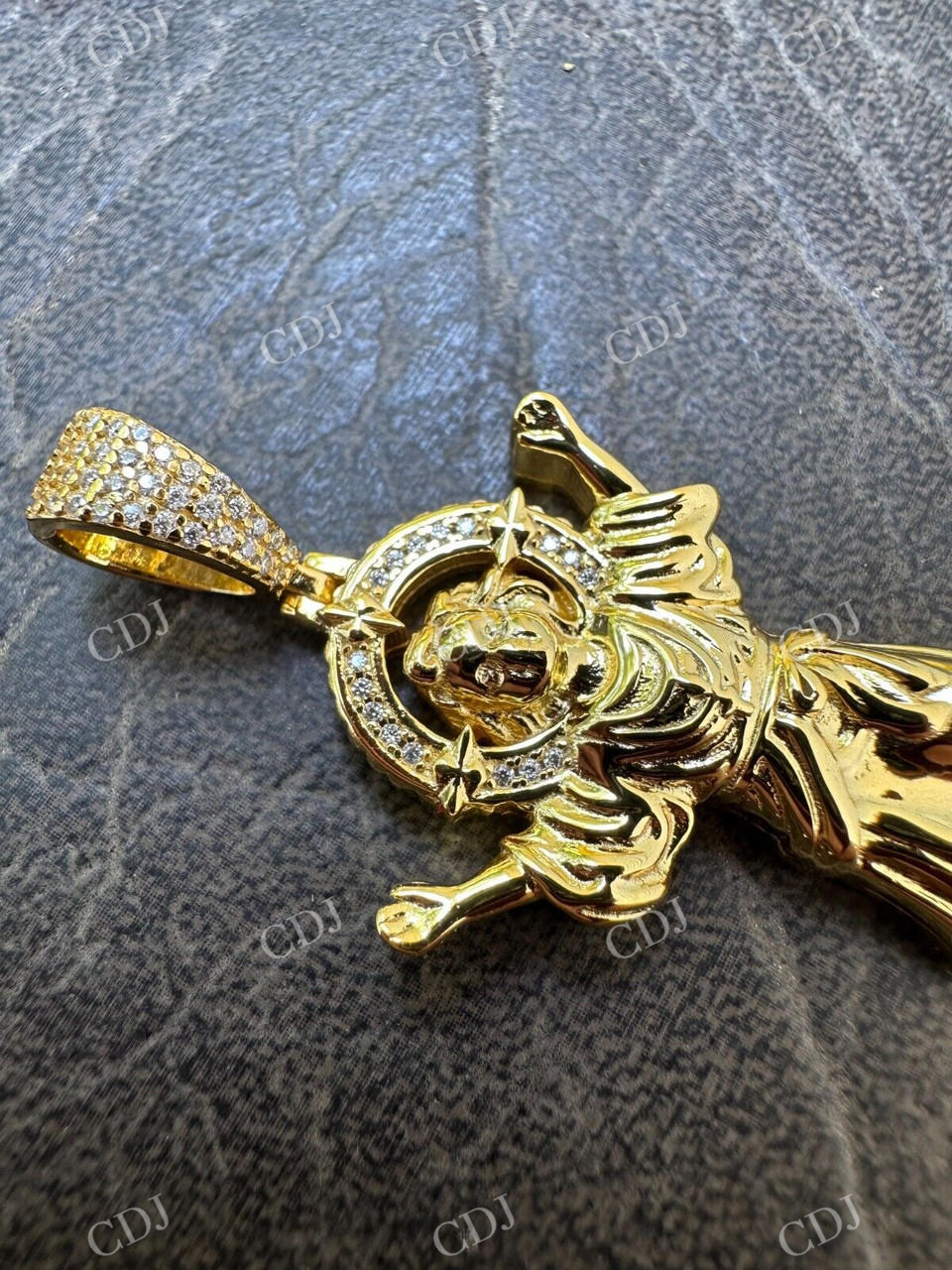 14K Gold Atocha Baby Jesus Pendant  customdiamjewel   