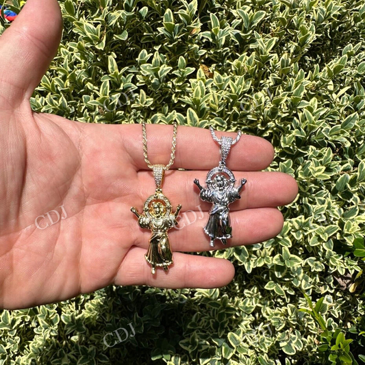 14K Gold Atocha Baby Jesus Pendant  customdiamjewel   