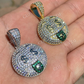 Hip Hop Emoji Money Mouth Rich Money Pendant  customdiamjewel   