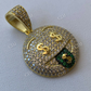 Hip Hop Emoji Money Mouth Rich Money Pendant  customdiamjewel   