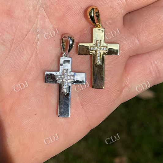Natural Diamond Cross Pendant  customdiamjewel   