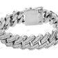 Silver Moissanite Premium Cuban Mens Bracelet hip hop jewelry customdiamjewel
