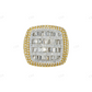 Two Tone Silver Moissanite Baguette Diamond Ring hip hop ring customdiamjewel