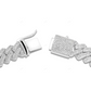 Sterling Silver Cuban Link Bracelet With VVS Moissanite CustomDiamJewel