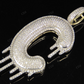 2" 1.34 CTW Solid Gold Natural Diamond Letter 'C' Initial Drip Pendant CustomDiamJewel