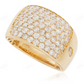 Solid Yellow Gold Iced Out Hip Hop Lab Grown Diamond Ring hip hop jewelry CustomDiamJewel