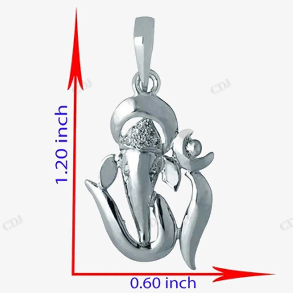 Sterling Silver Moissanite God Ganesha Pendant hip hop jewelry CustomDiamJewel