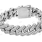 Silver Moissanite Premium Cuban Mens Bracelet hip hop jewelry customdiamjewel