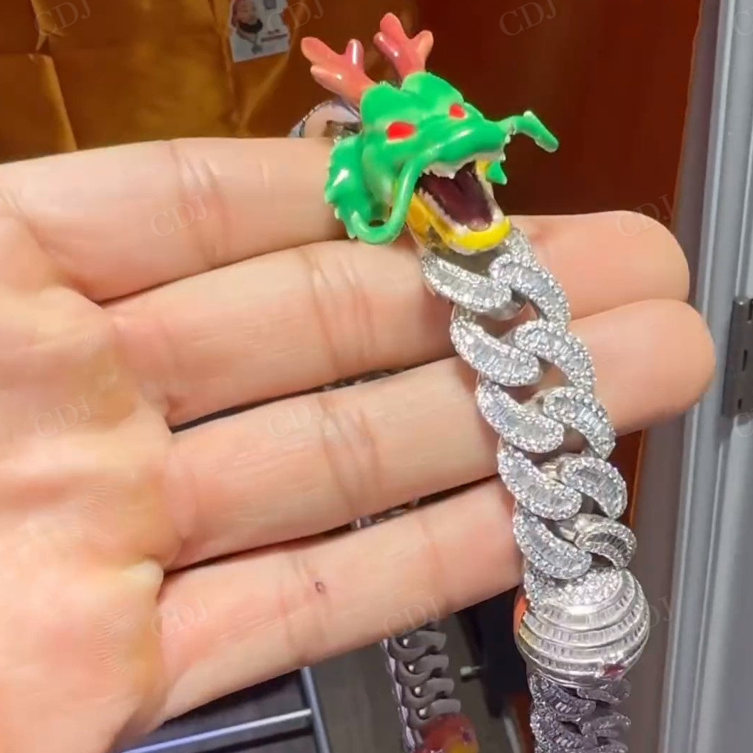 Unique Tending Fashion Moissanite Diamond Cuban Chain  customdiamjewel   