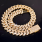 20mm Double Row Baguette Diamond Cuban Chain hip hop jewelry CustomDiamJewel