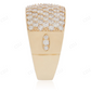 Solid Yellow Gold Iced Out Hip Hop Lab Grown Diamond Ring hip hop jewelry CustomDiamJewel