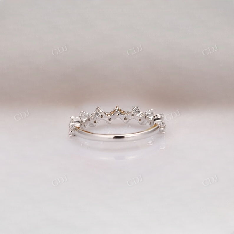 0.80CTW Round Lab Grown Diamond Cluster Wedding Band  customdiamjewel   