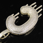 2" 1.34 CTW Solid Gold Natural Diamond Letter 'C' Initial Drip Pendant CustomDiamJewel