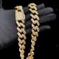 VVs Moissanite Two Tone Miami Cuban Link Chain CustomDiamJewel