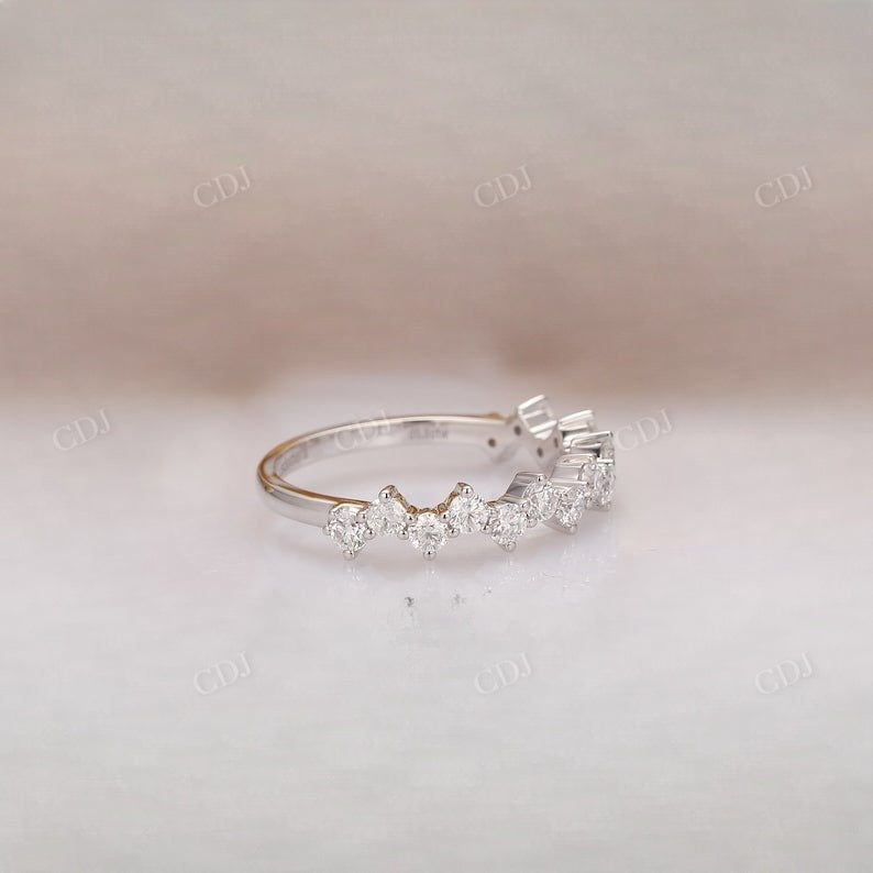 0.80CTW Round Lab Grown Diamond Cluster Wedding Band  customdiamjewel   