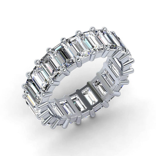 Emerald Cut Moissanite Anniversary Band  customdiamjewel   