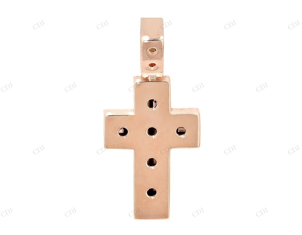 2 Inch Emerald Cut Lab Grown Diamond Gold Cluster Cross Pendant Hip Hop Pendent CustomDiamJewel